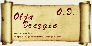 Olja Drezgić vizit kartica